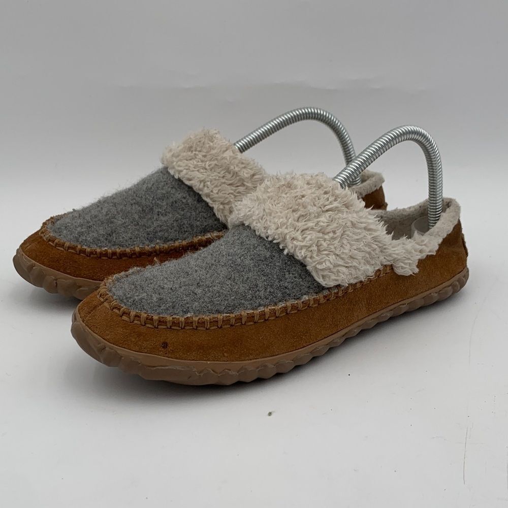 Sorel Out N About Cozy Slippers Brown Gray Womans Size 9.5 - Picture 4 of 10